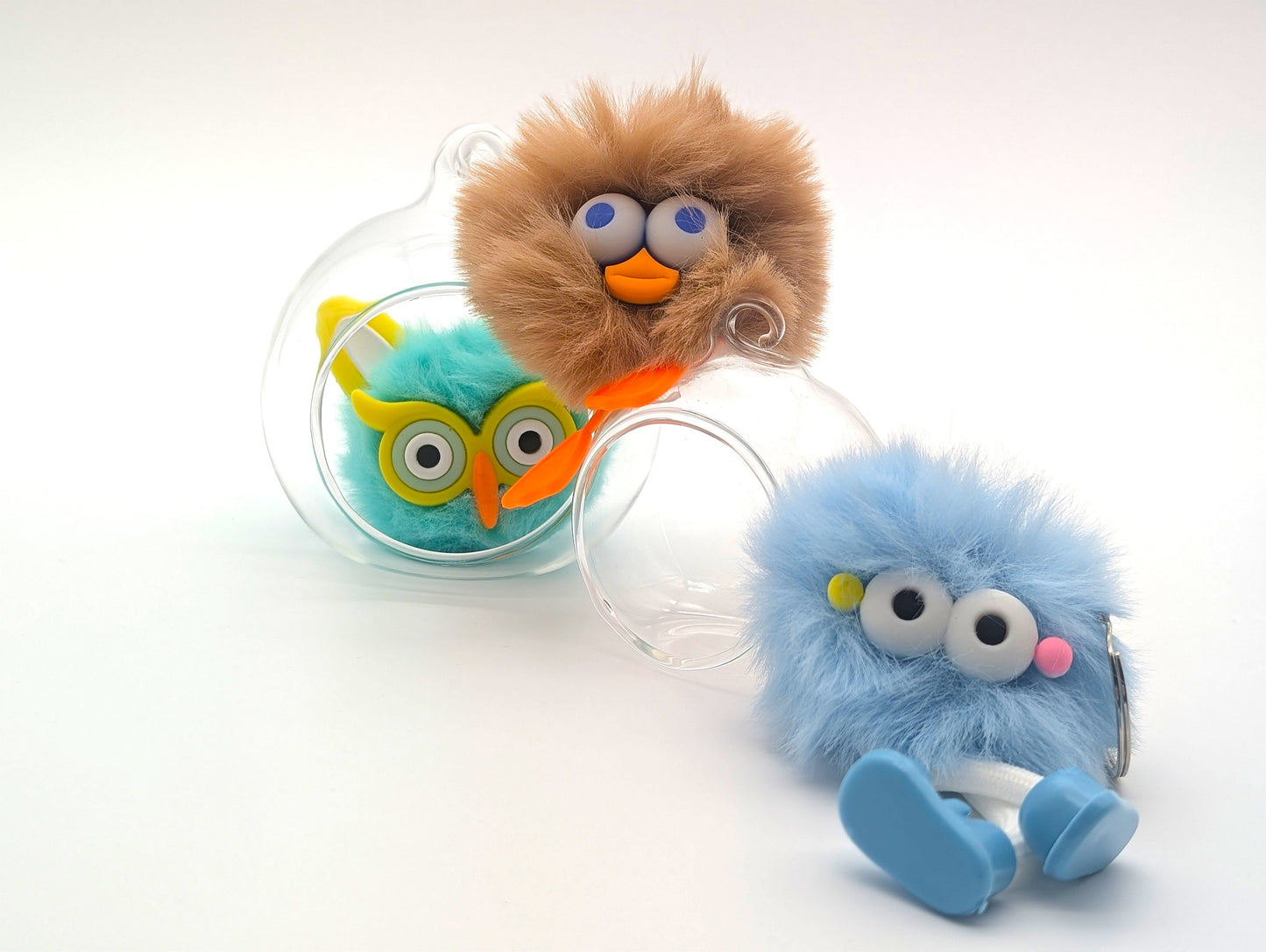 Clear Hanging Glass Sphere Ornament | Terrarium Candle Holder with LED Candle