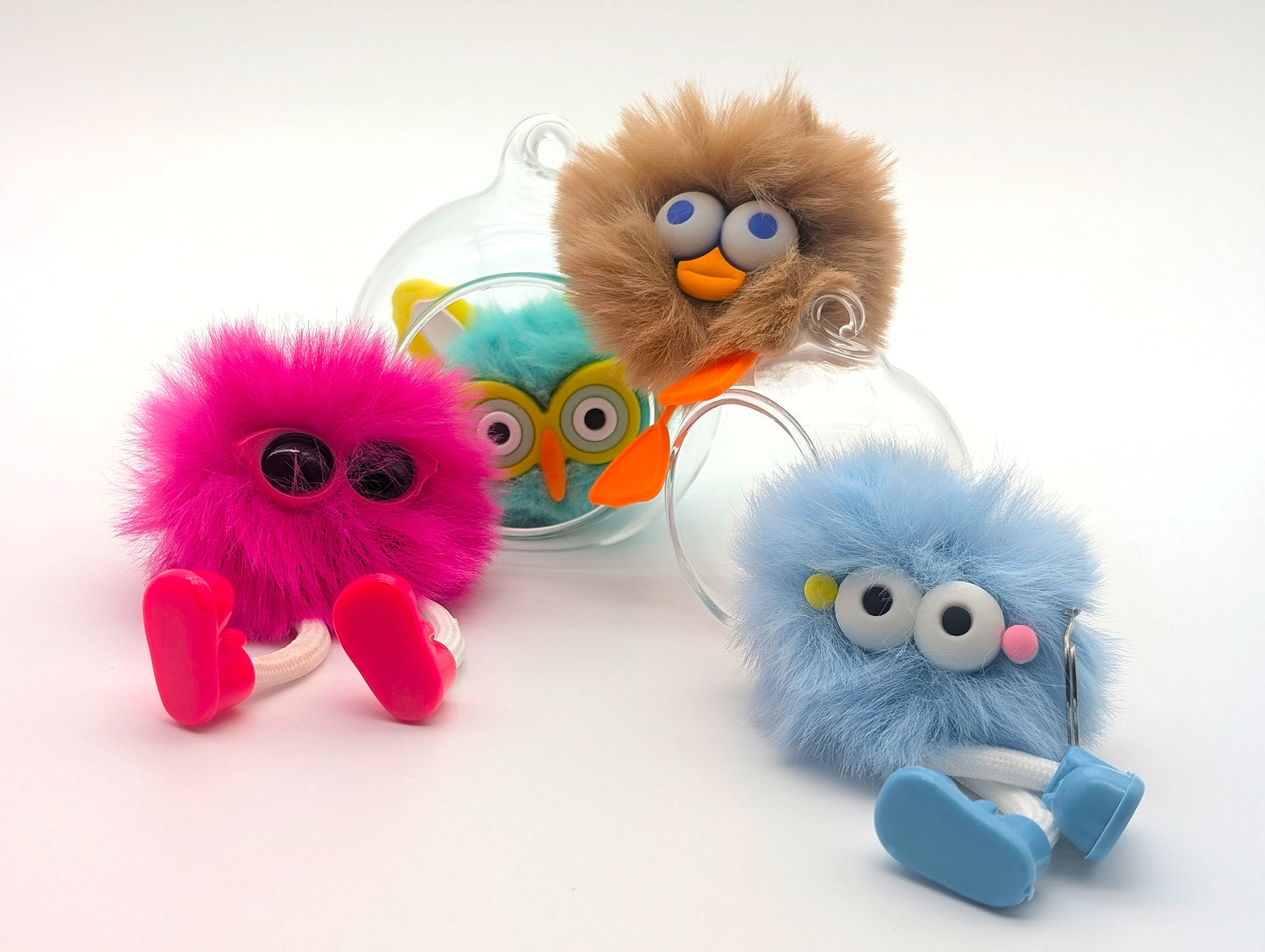 Clear Hanging Glass Sphere Ornament | Terrarium Candle Holder with LED Candle