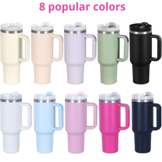 40Oz Tumbler Stainless Steel Vacuum Insulation Travel Coffee Mug with Silicone Spill Proof